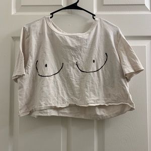 Fashionnova White Boob Crop Top